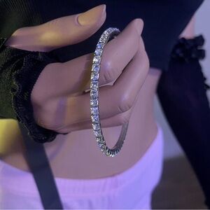 Premier Designs Silver Bracelet with Sparkling Stones